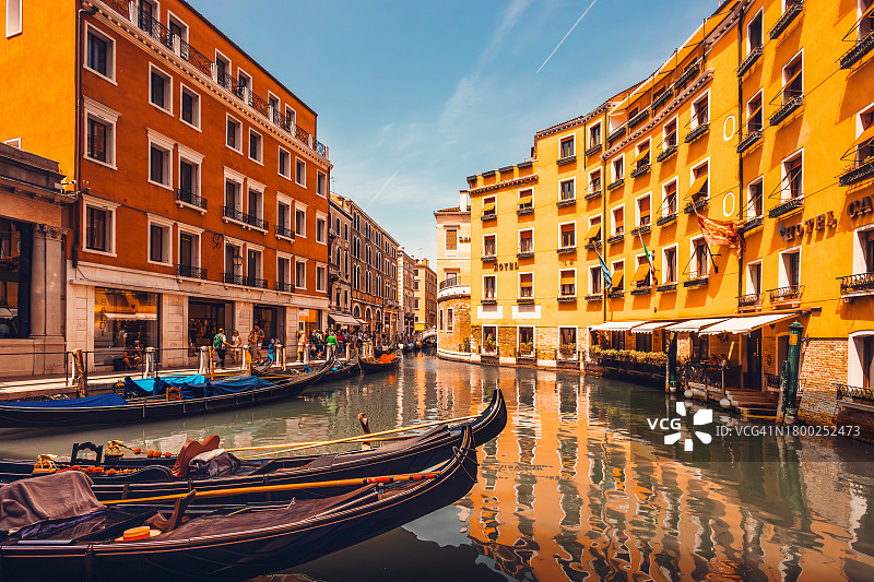 奥尔塞奥洛盆地 - 意大利威尼斯贡多拉停靠点图片素材