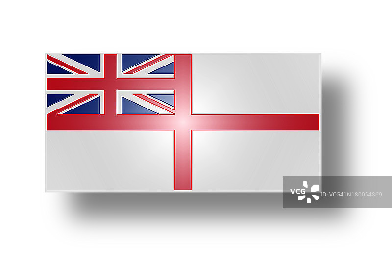 英国旗（白色海军旗）风格化图片素材