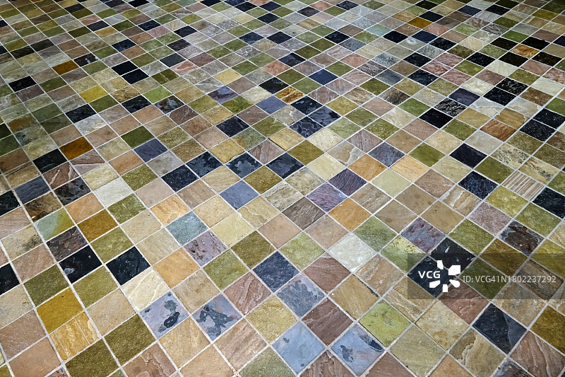 彩色天然石材瓷砖随机排列图片素材