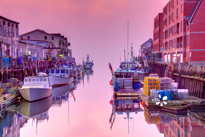 缅因州波特兰的渔 Wharf图片素材