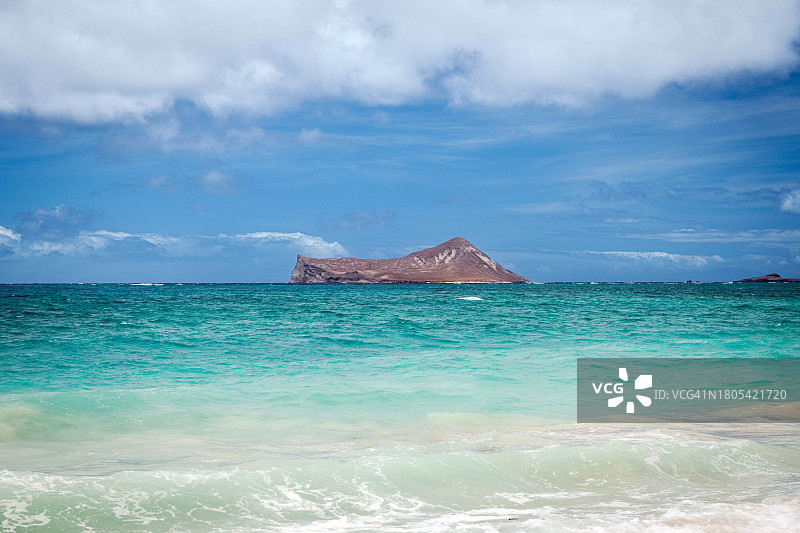 马卡普吾海滩和玛娜娜岛风光图片素材