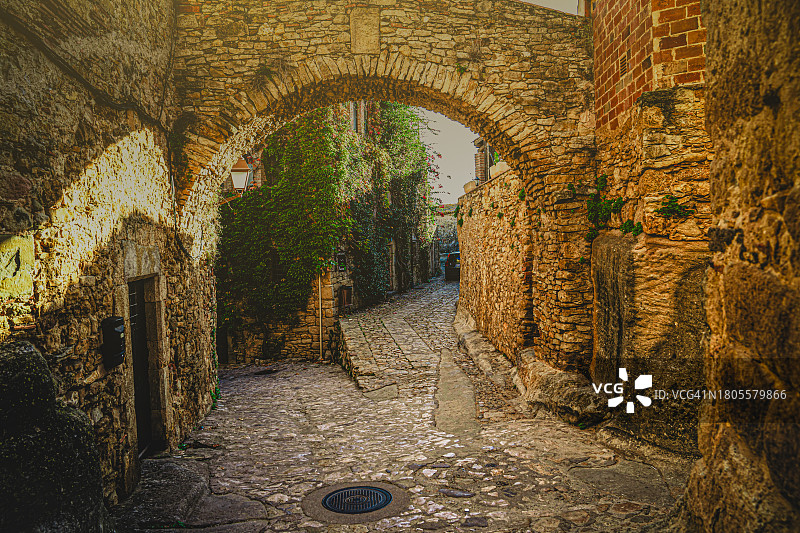 西班牙老街图片素材