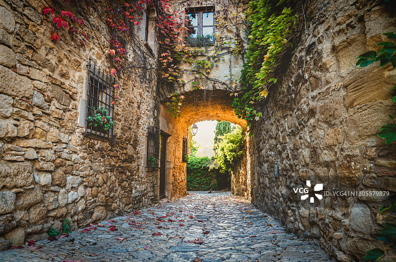 西班牙老街图片素材