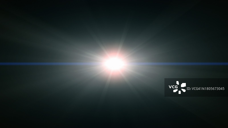 黑色背景上的自然镜头光晕叠加图片素材