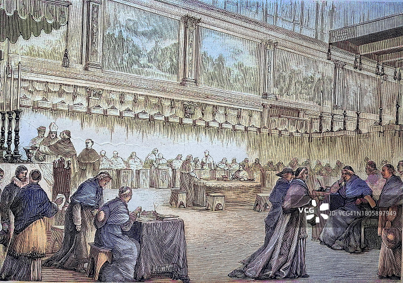 梵蒂冈西斯廷教堂红衣主教的投票，罗马，意大利图片素材