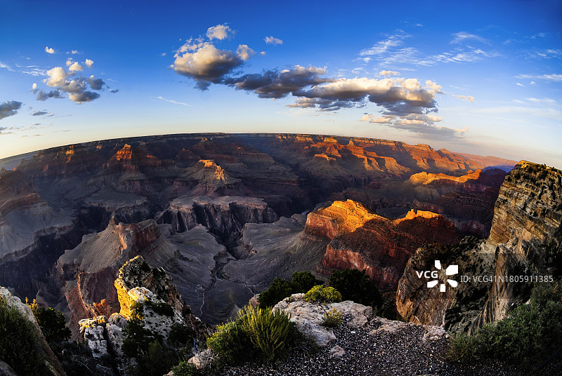 日落时分，科罗拉多大峡谷国家公园霍皮点，亚利桑那州，美国图片素材