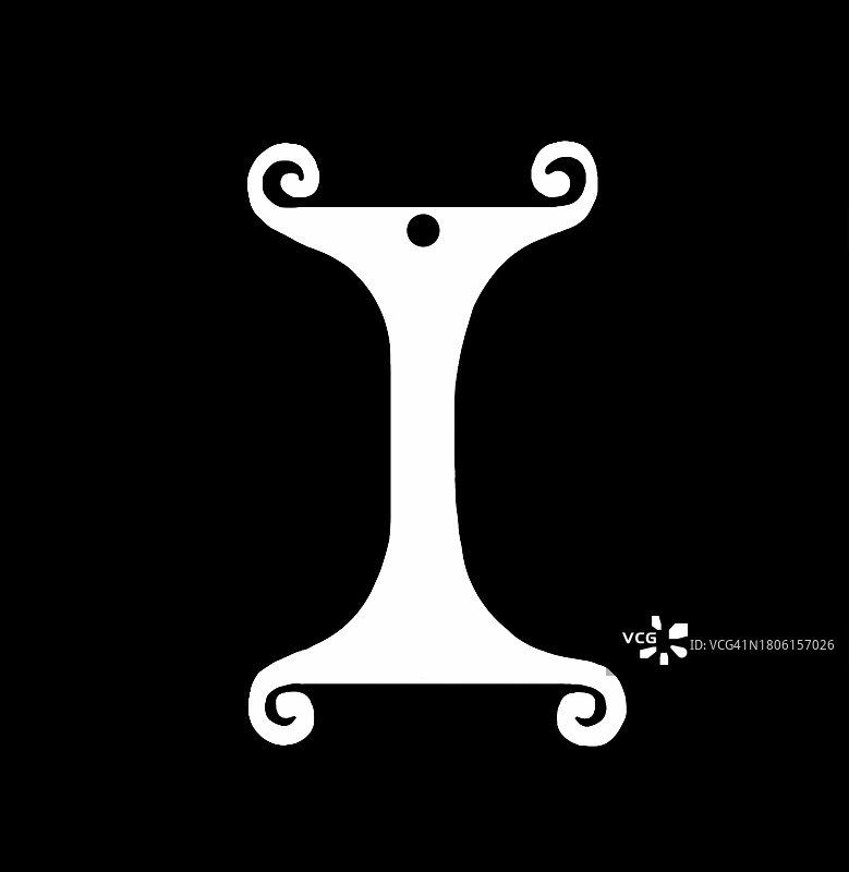 字母I装饰古董插画图片素材