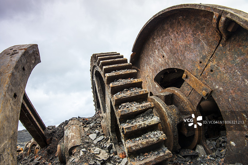 地下旧矿井图片素材