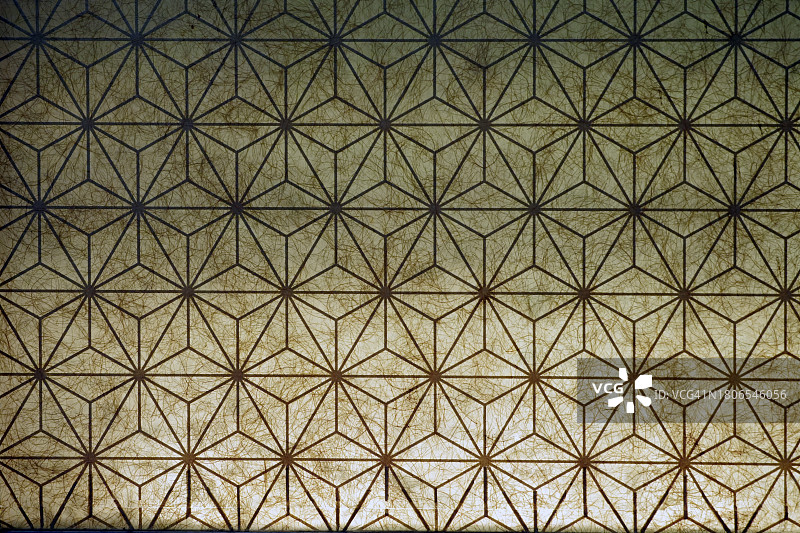 背光和纸墙（障子）的温暖光芒图片素材