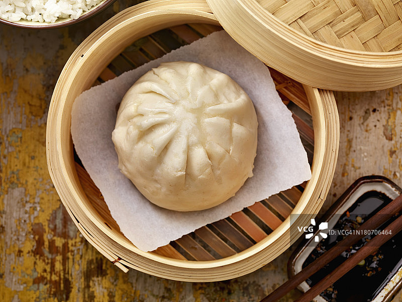 蒸猪肉包子图片素材