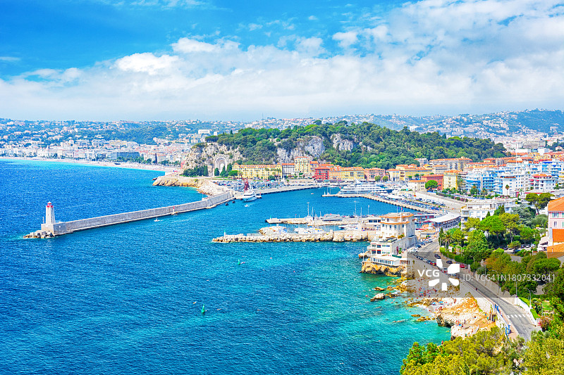 法国尼斯老港口图片素材