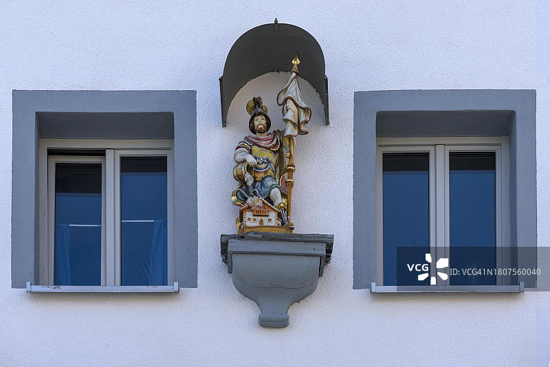 德国巴伐利亚州施奈塔赫圣弗洛里安雕像图片素材