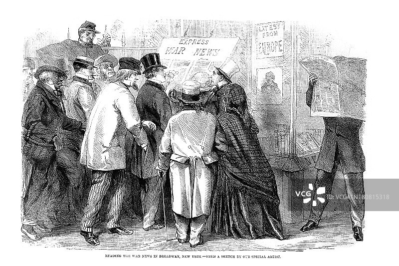 美国内战：前线新闻图片素材