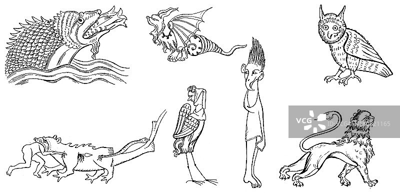 中世纪野兽与怪物图片素材