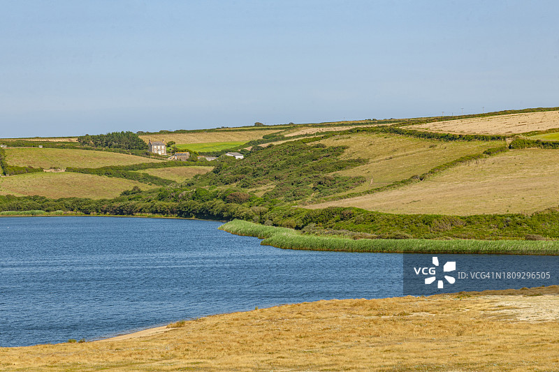 康沃尔波斯利文海滩风光图片素材