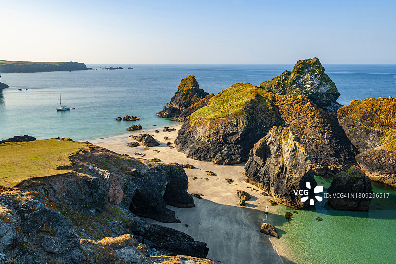 康沃尔蜥蜴半岛海滩图片素材