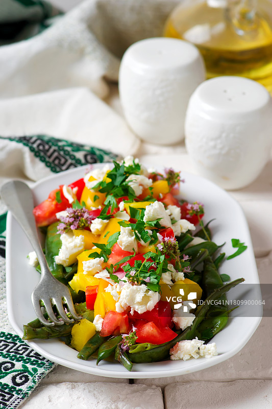 希腊绿豆沙拉图片素材