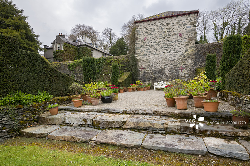 安格尔西岛卡德南特隐秘花园，北威尔士图片素材