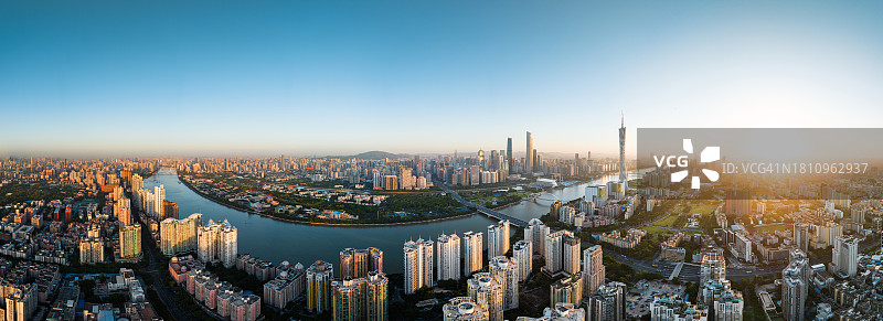 广州中央商务区（CBD）清晨城市风光图片素材