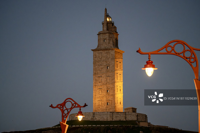科鲁尼亚的赫拉克勒斯灯塔图片素材