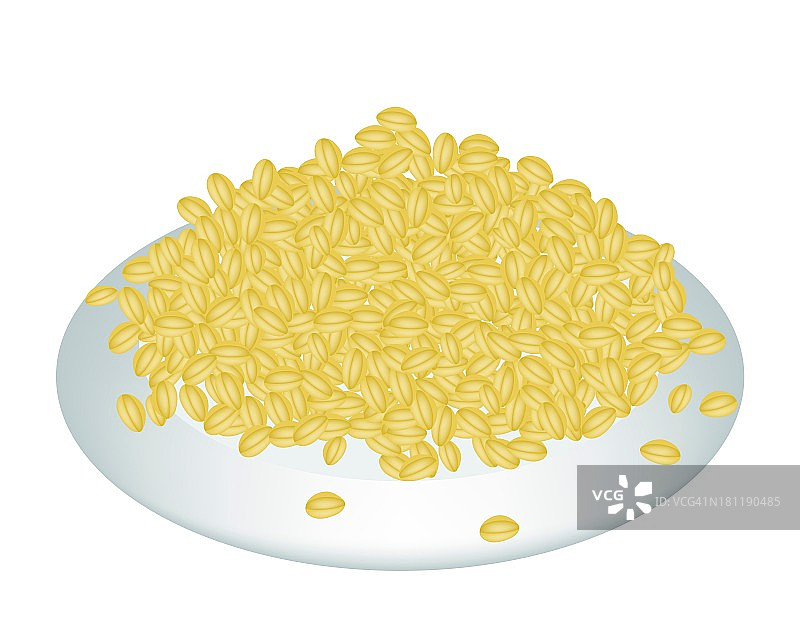 白盘里大量的干豌豆图片素材