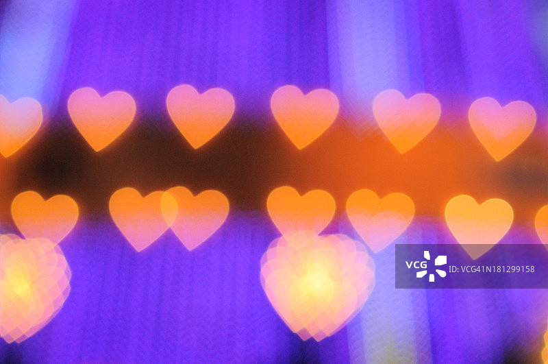 金色心形散景背景图片素材