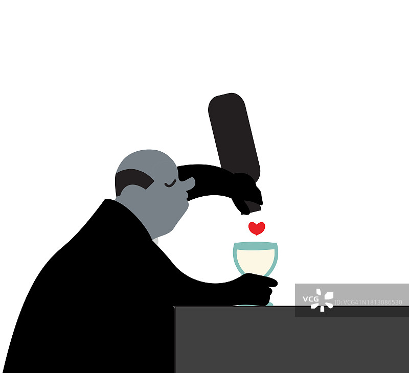 男人饮酒的概念插图图片素材