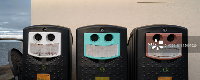 苏格兰波特索伊的回收瓶图片素材