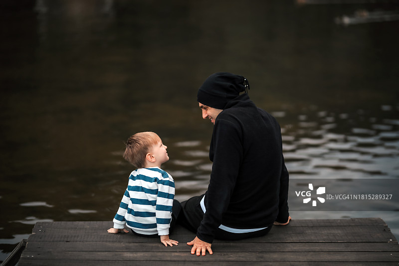 父子，最好的朋友，父亲节图片素材