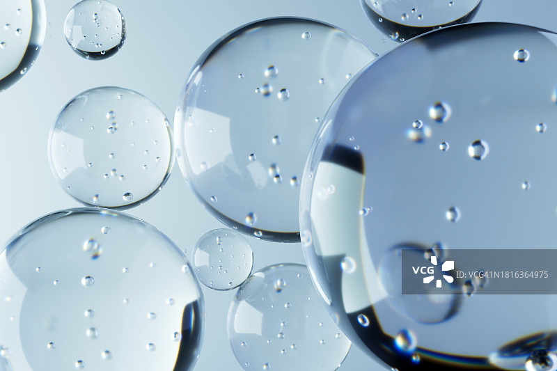 透明水滴气泡CGI - 图库照片图片素材