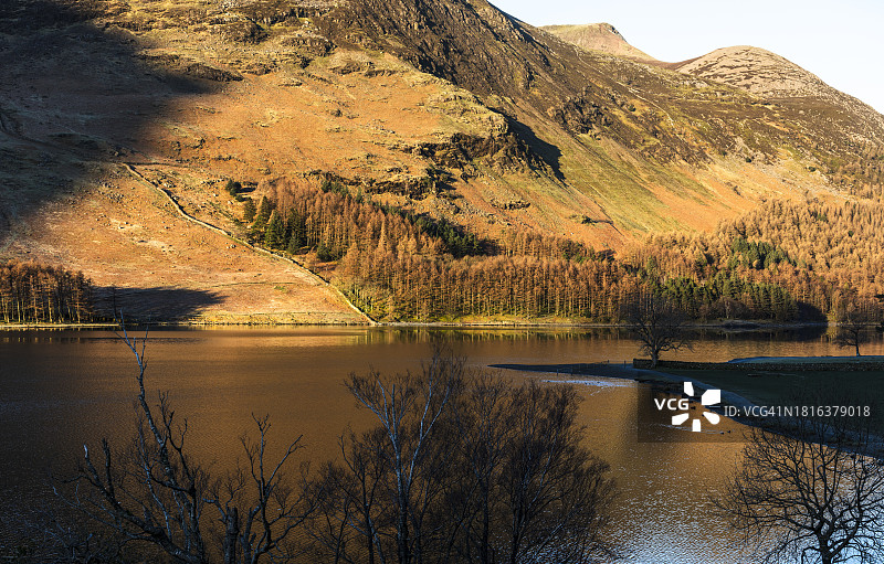 英国坎布里亚湖区巴特米尔湖图片素材