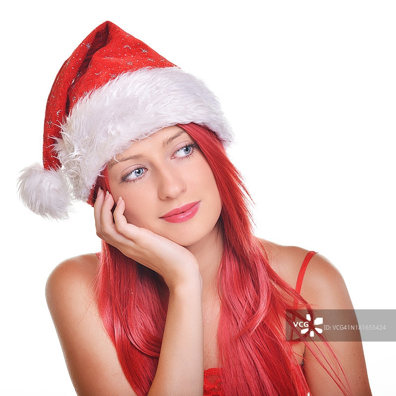 圣诞节的女孩图片素材