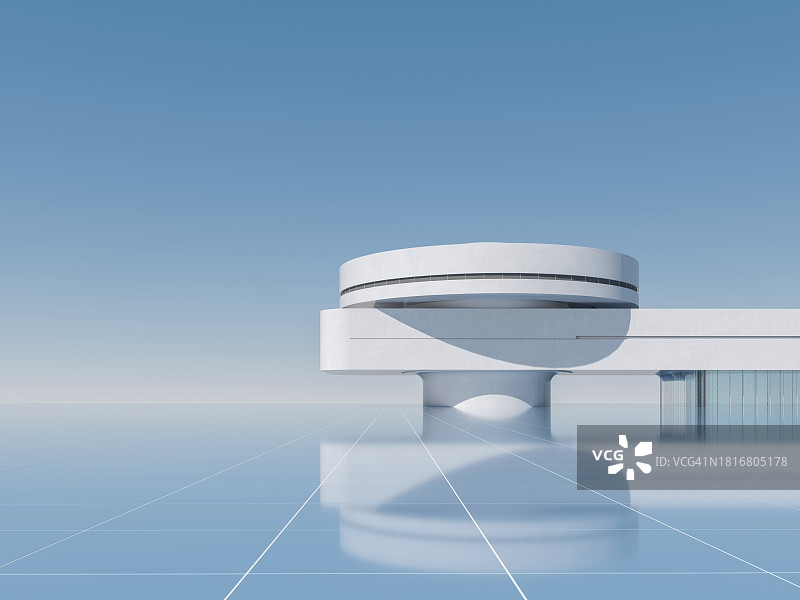 空荡荡的现代建筑大厅图片素材