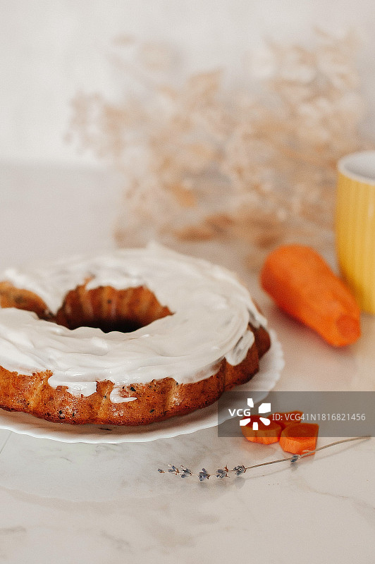 胡萝卜蛋糕，健康食品，减肥食谱，超级食品图片素材