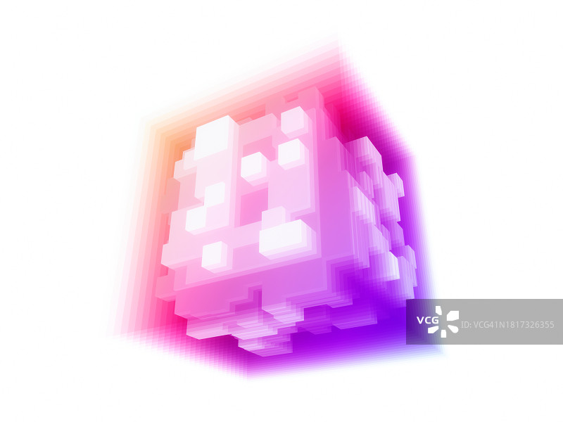 抽象分层立方体形状图片素材