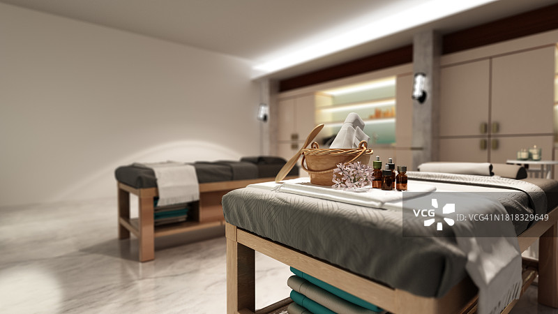 现代水疗按摩室内部图片素材