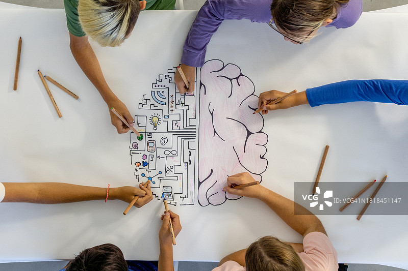 顶视图着色图片素材