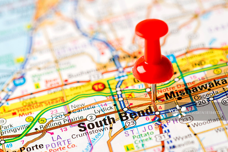 美国地图系列：印第安纳州南本德图片素材