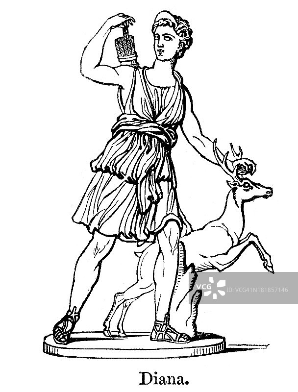 狩猎女神狄安娜图片素材