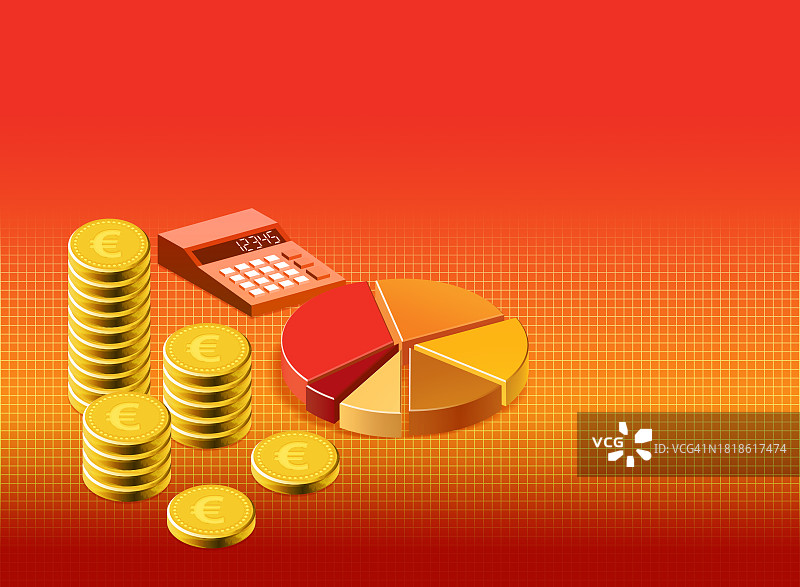 欧元财务会计插图图片素材