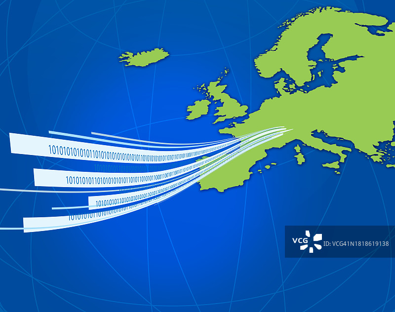 欧洲数据地图图片素材