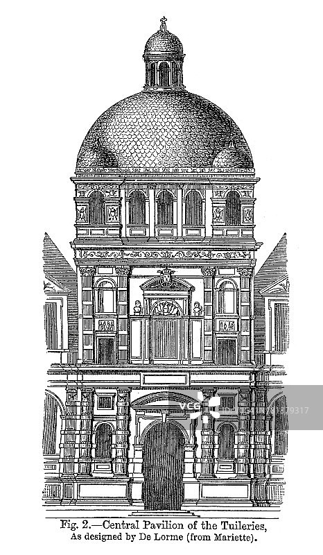 杜乐丽花园中央亭图片素材