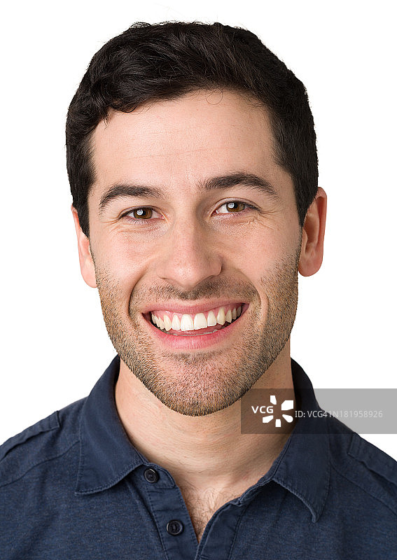 快乐的年轻男子头像照图片素材