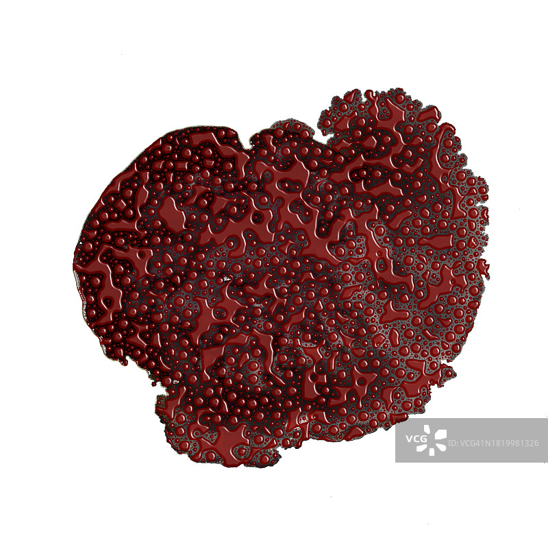 白色表面上的血液飞溅和滴落图片素材