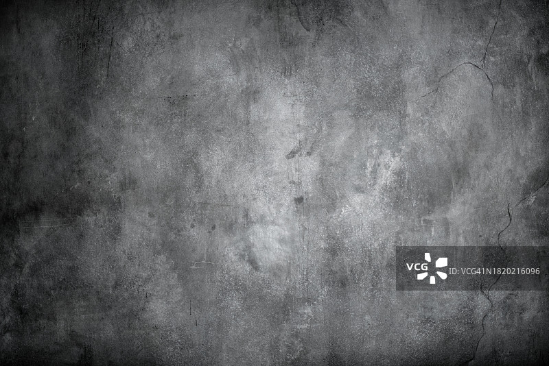 老旧的混凝土墙纹理，黑暗的Grunge背景图片素材