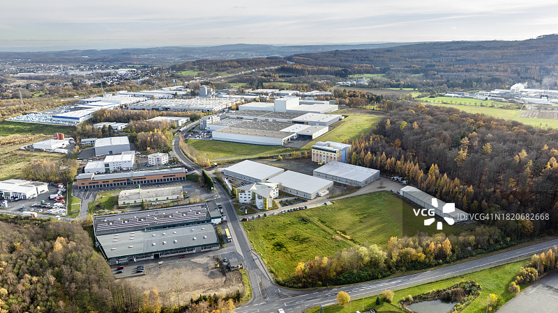 工业区鸟瞰图图片素材