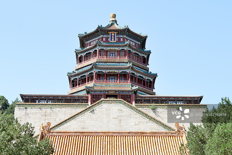 中国北京颐和园佛香阁图片素材