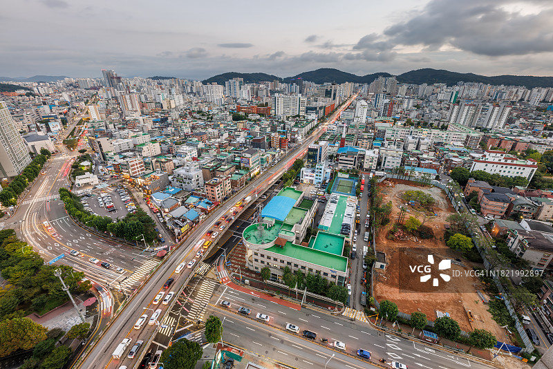 韩国京畿道富川市中东夜景图片素材