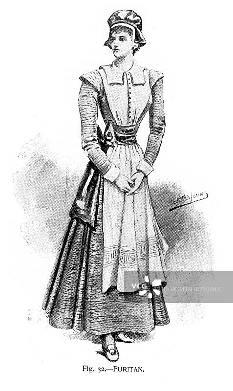 清教徒服装 - 维多利亚时尚图片素材