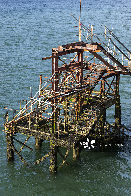 北威尔士班戈加斯码头遗迹图片素材